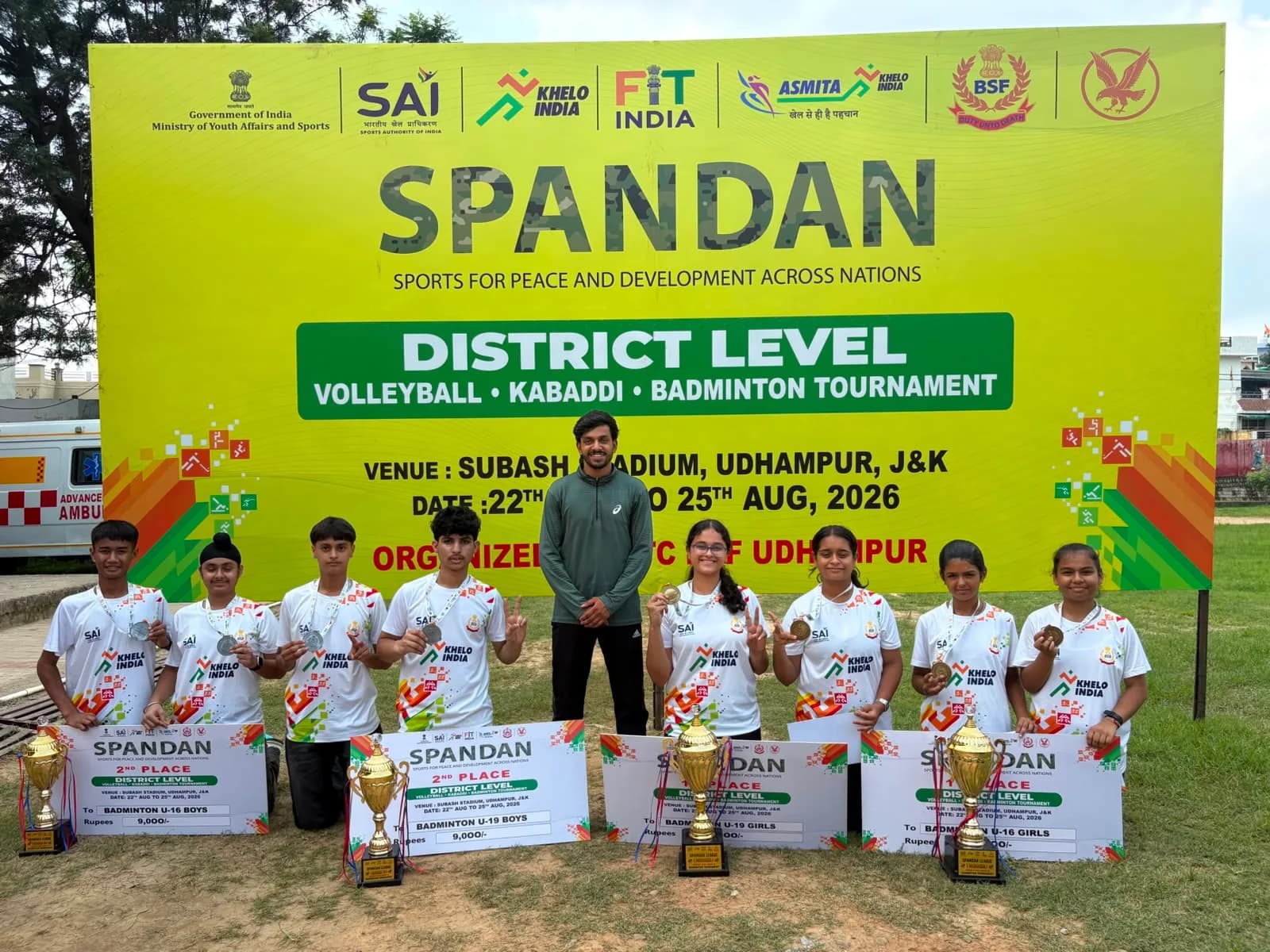 Army Public School, Udhampur Shines at District-Level Spandan League Badminton