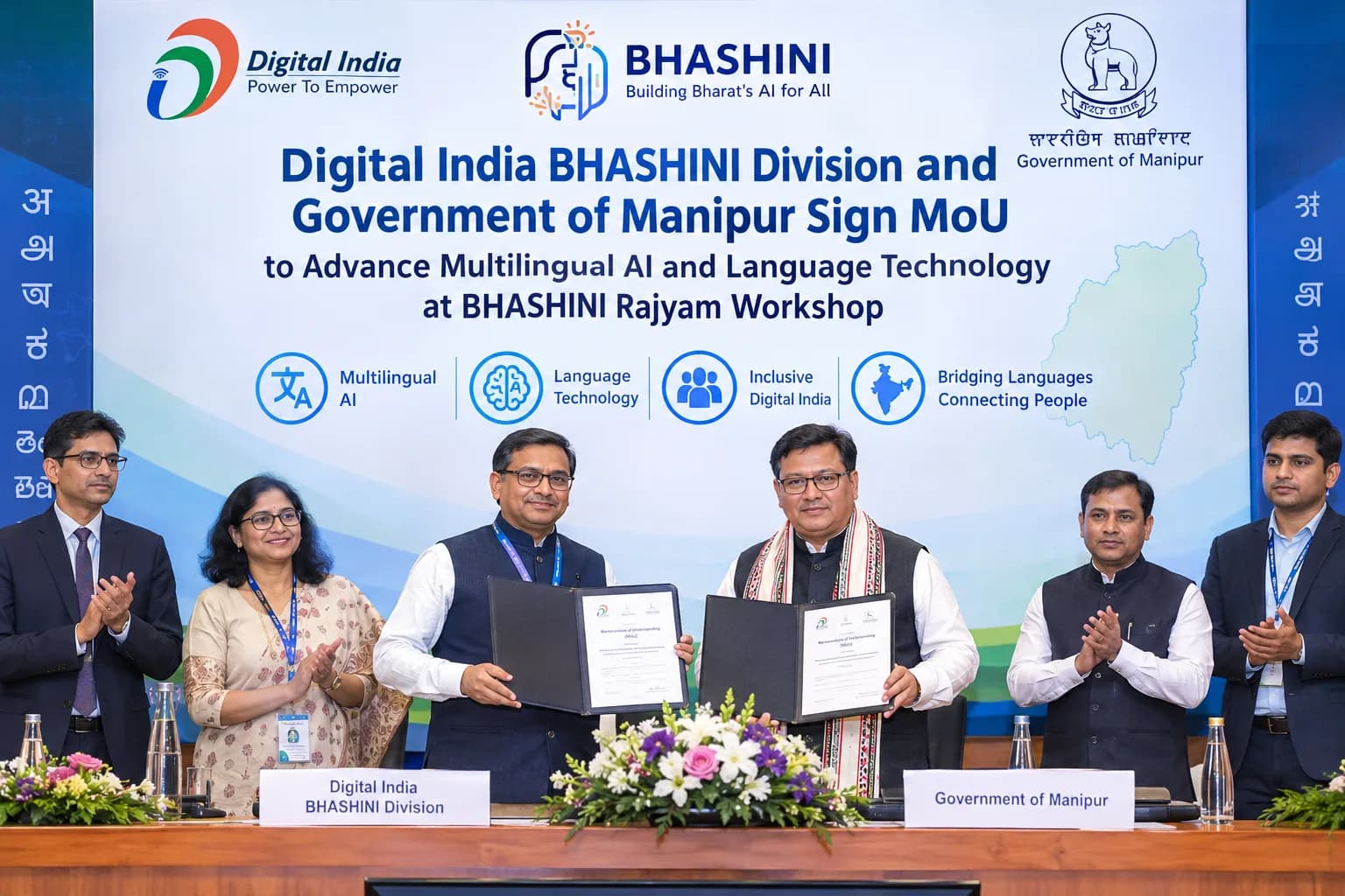 Digital India BHASHINI Division and Government of Manipur Sign MoU to Advance Multilingual AI and Language Technology at BHASHINI Rajyam Workshop