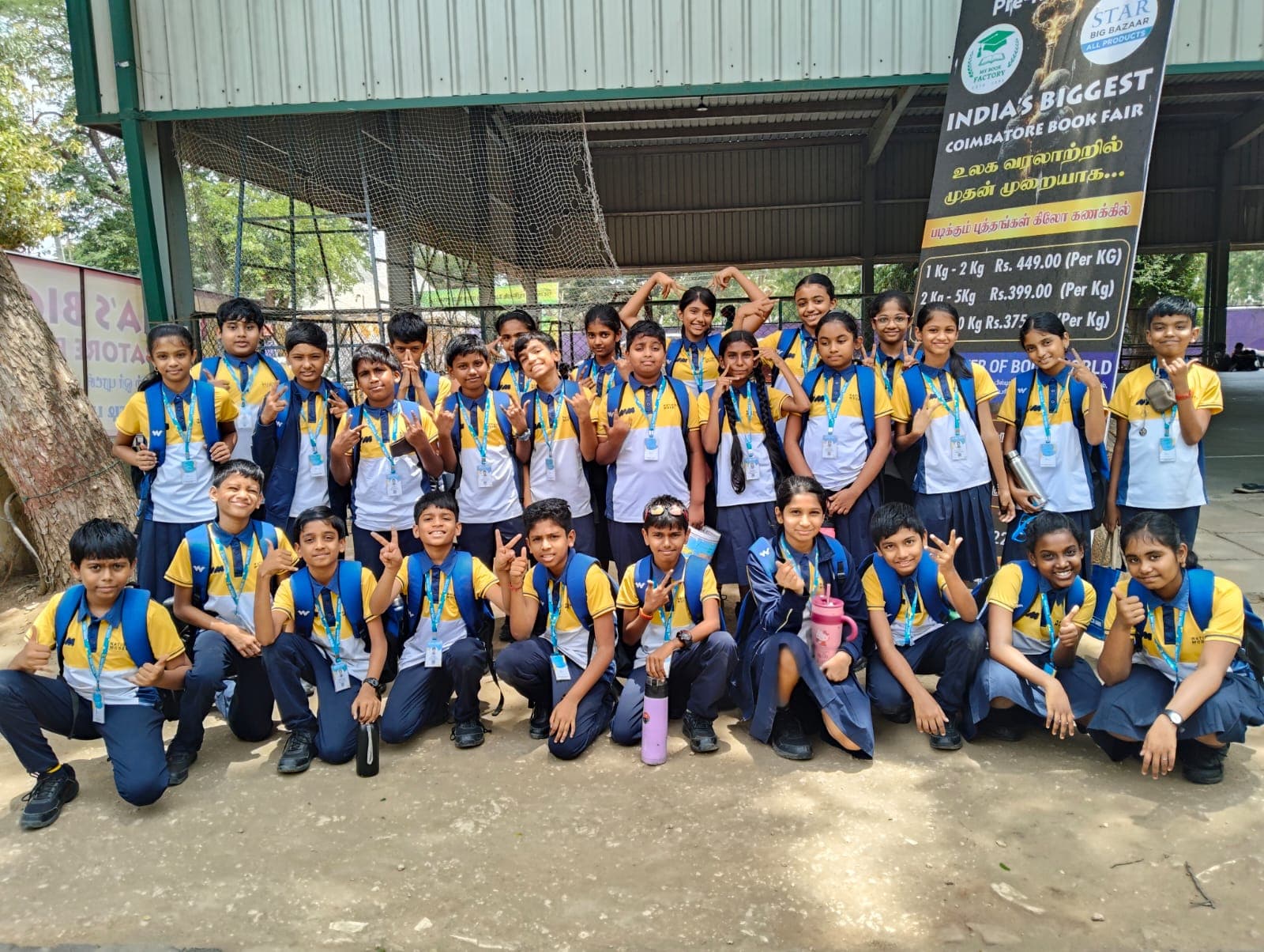 National Model Senior Secondary School, Coimbatore, visited the Book Fair held -Grade VI students