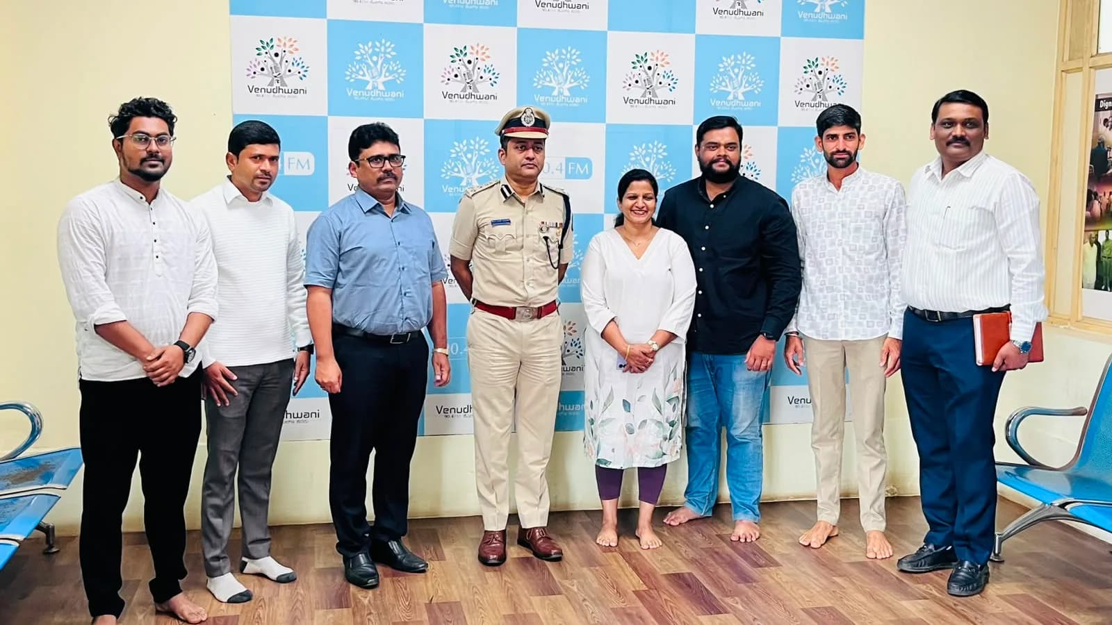 Belagavi City Police Commissioner Shri. Bhushan Gulabrao Borase, IPS, Visits KLE Venudhwani 90.4 FM