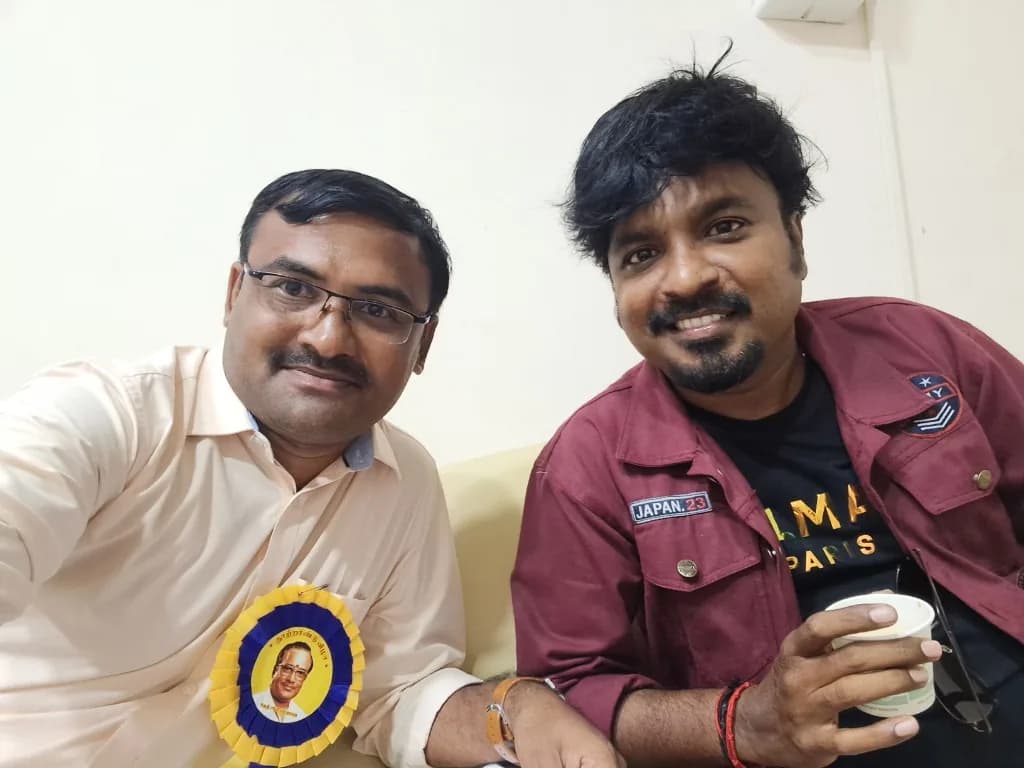 P. Vijayakumar with a celebrity guest at an event