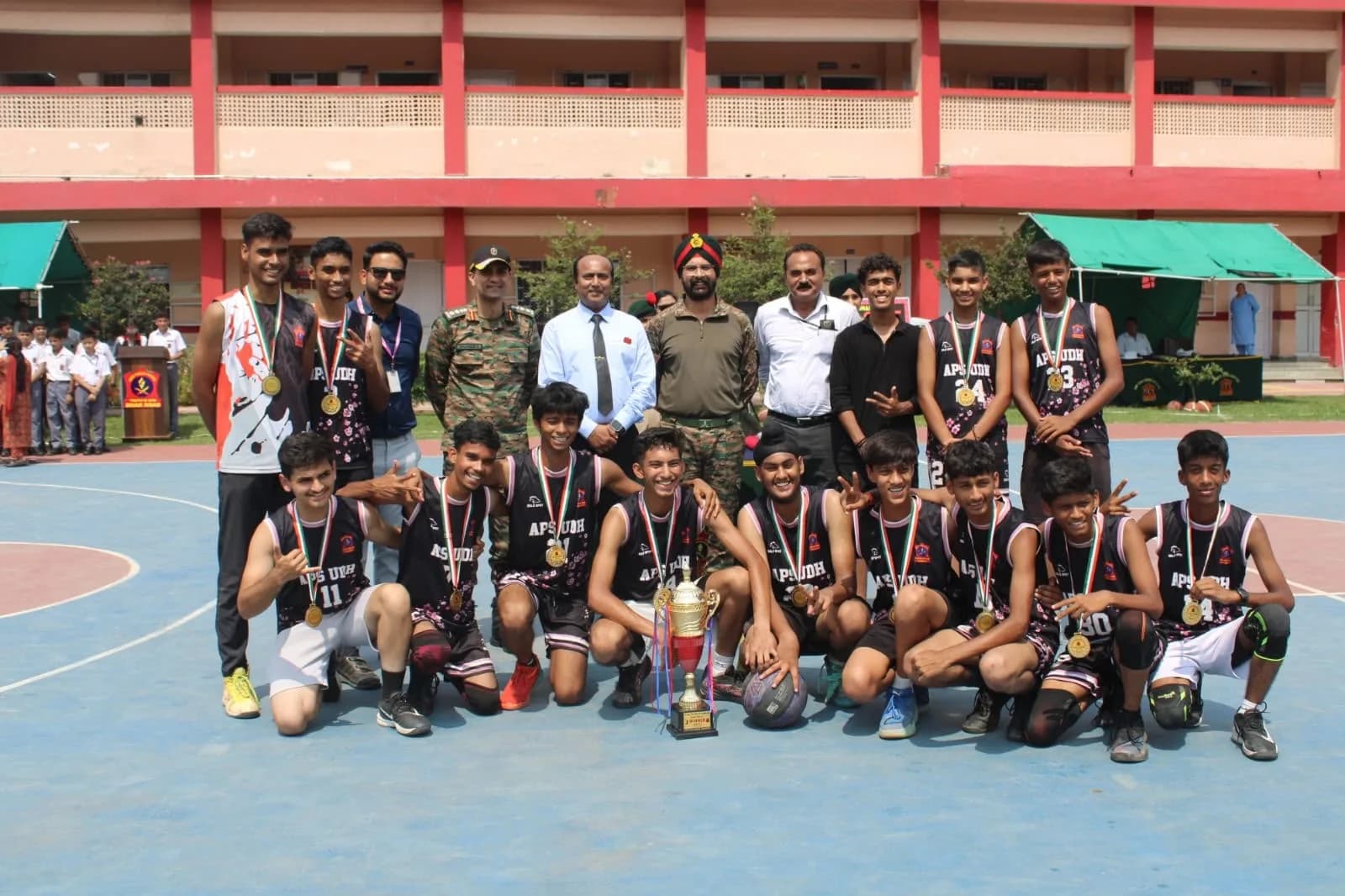 Every pass, every shot, every effort—together, they created a winning moment-Excellence on the Court: APS Udhampur Basketball Teams Make Their Mark