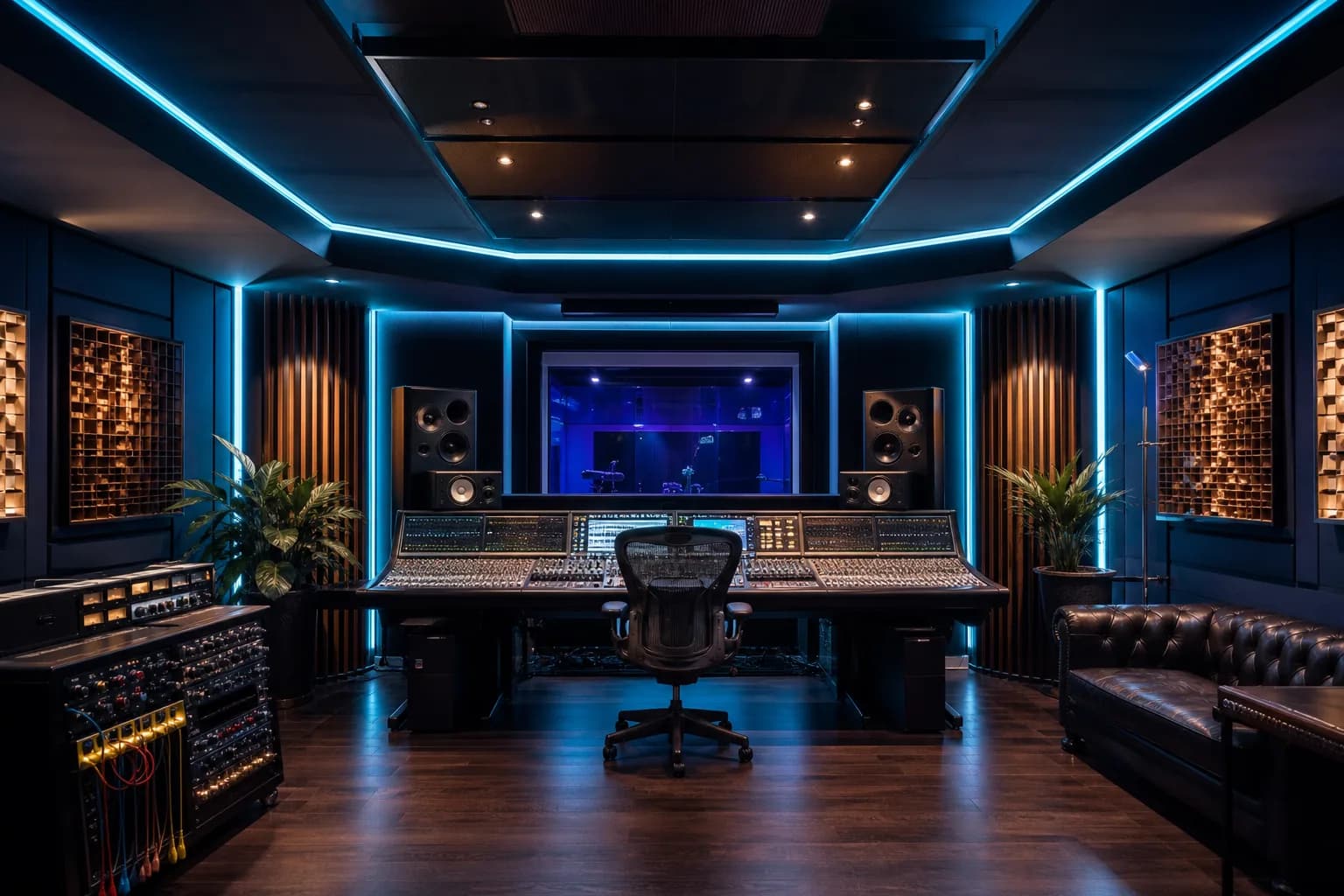 Professional broadcast studio infrastructure and acoustic design